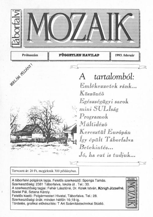 Táborfalvi MOZAIK 1993. február